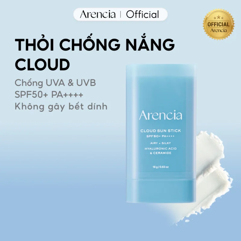Thỏi Chống Nắng Arencia Cloud Sun Stick 18g SPF50+ PA++++ Bảo Vệ Da