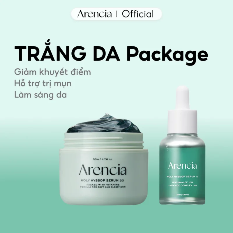 Bộ Chăm Sóc Da Arencia Holy Hyssop Dưỡng Sáng Da