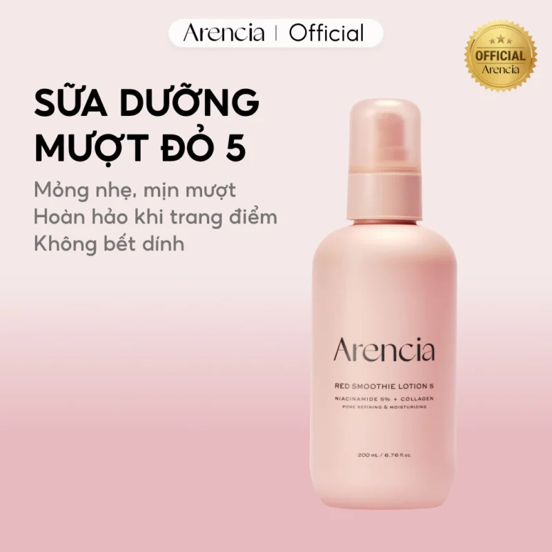 Sữa Dưỡng Arencia Red Smoothie Lotion 5 200ml Cấp Ẩm, Cho Da Căng Bóng