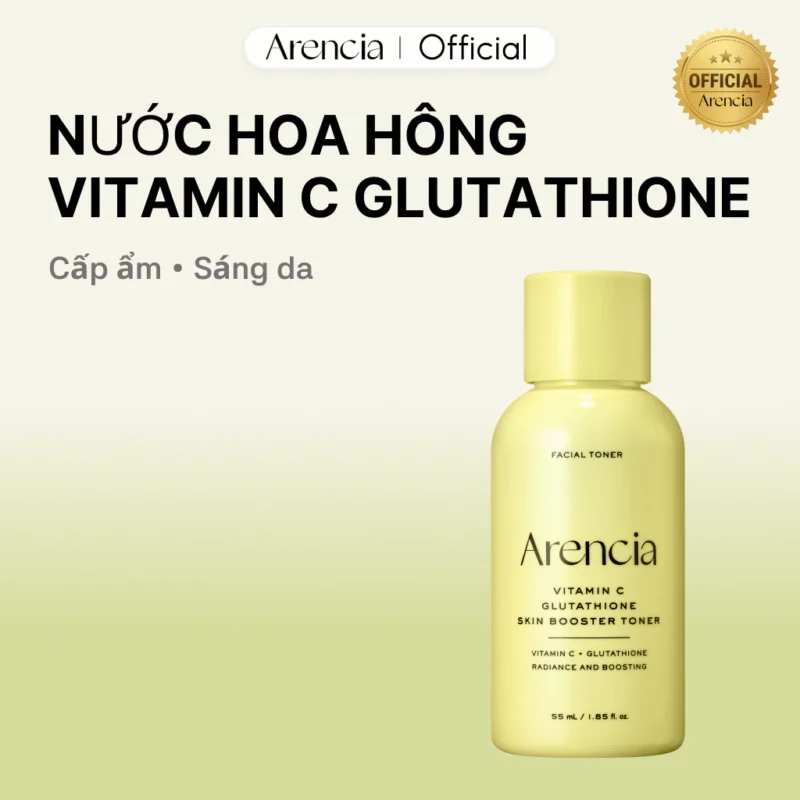 Nước Hoa Hồng Arencia Vitamin C Glutathione Skin Booster 55ml Cấp Ẩm, Dưỡng Sáng