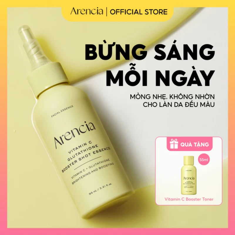 Tinh Chất Arencia Vitamin C Glutathione Booster Shot Essence 95ml Dưỡng Sáng Da