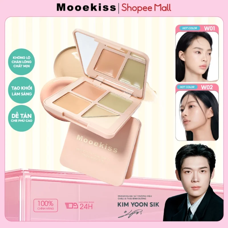 Bảng Che Khuyết Điểm Mooekiss 5 Màu