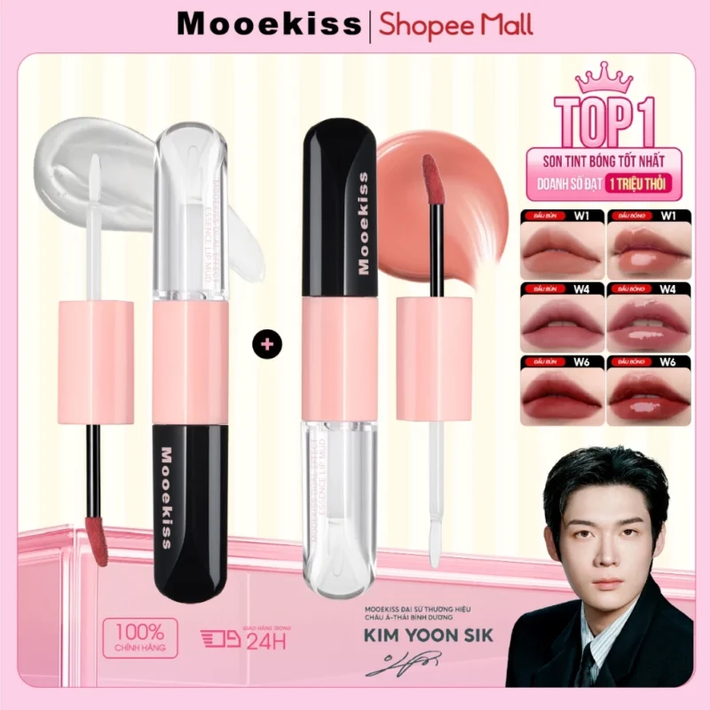 Bộ 2 Son Mooekiss 2 Đầu 3.1g + 3.1g