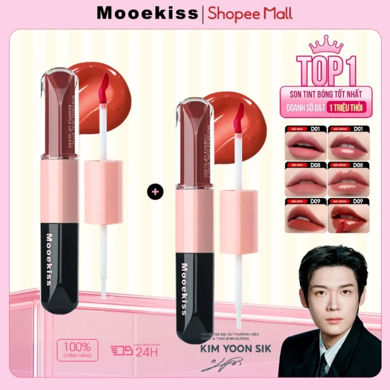 Bộ 2 Son Mooekiss 2 Đầu 6ml x 2