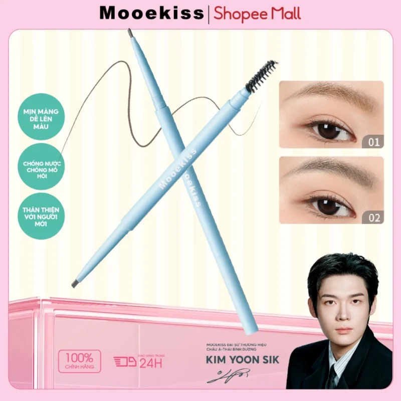 Chì Kẻ Mày Mooekiss 0.1g Chống Lem, Tạo Sợi Tự Nhiên