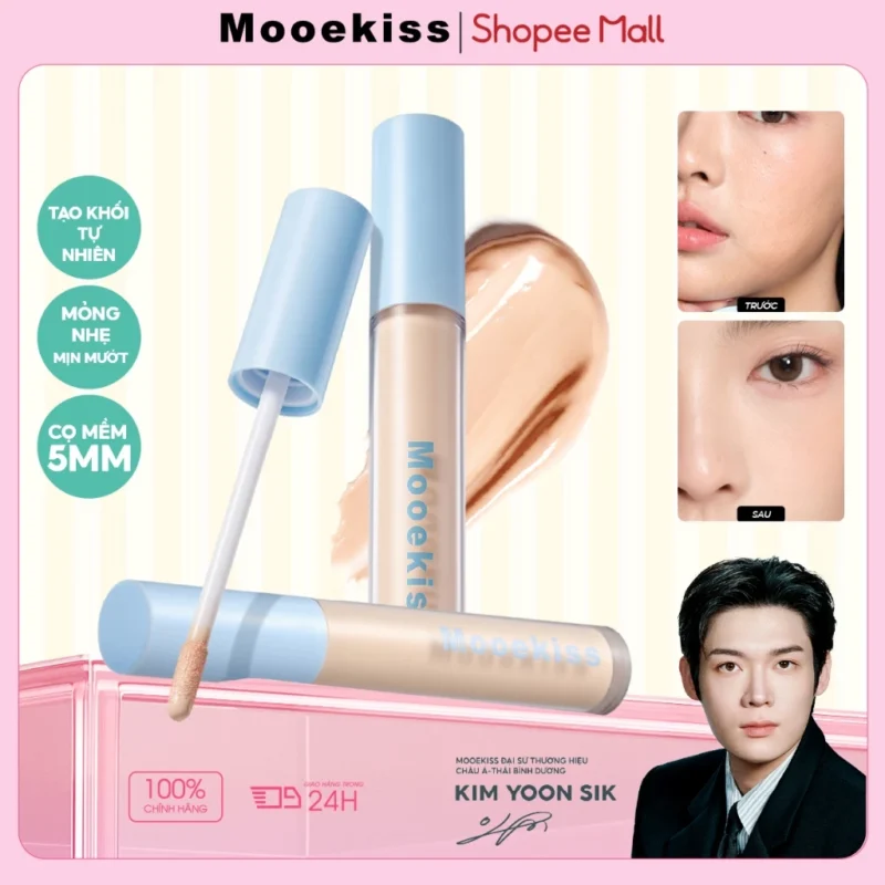 Kem Che Khuyết Điểm Mooekiss Che Phủ Tự Nhiên, Lâu Trôi