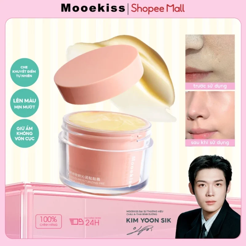 Kem Lót Mooekiss Dưỡng Ẩm 30g Làm Mịn Da, Bám Nền