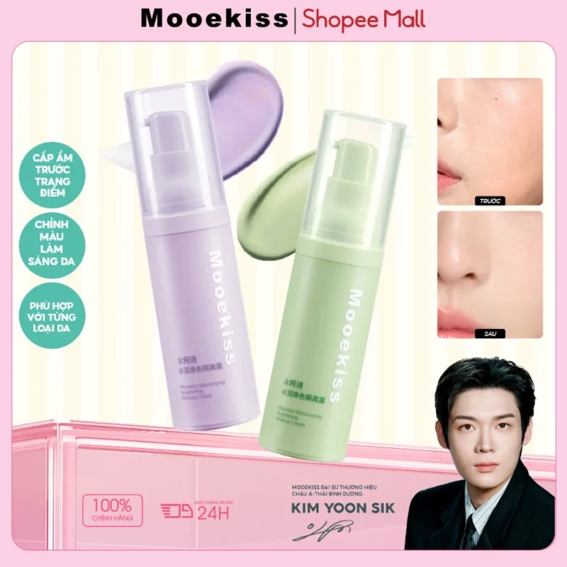 Kem Lót Mooekiss Nâng Tông Làm Mịn Da, Bám Nền