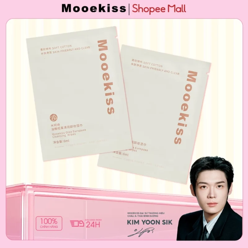 Khăn Ướt Tẩy Trang Mooekiss 6ml Làm Sạch Dịu Nhẹ