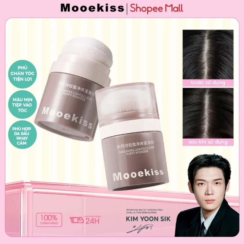 Phấn Phủ Tóc Mooekiss Kiềm Dầu, Tạo Độ Phồng