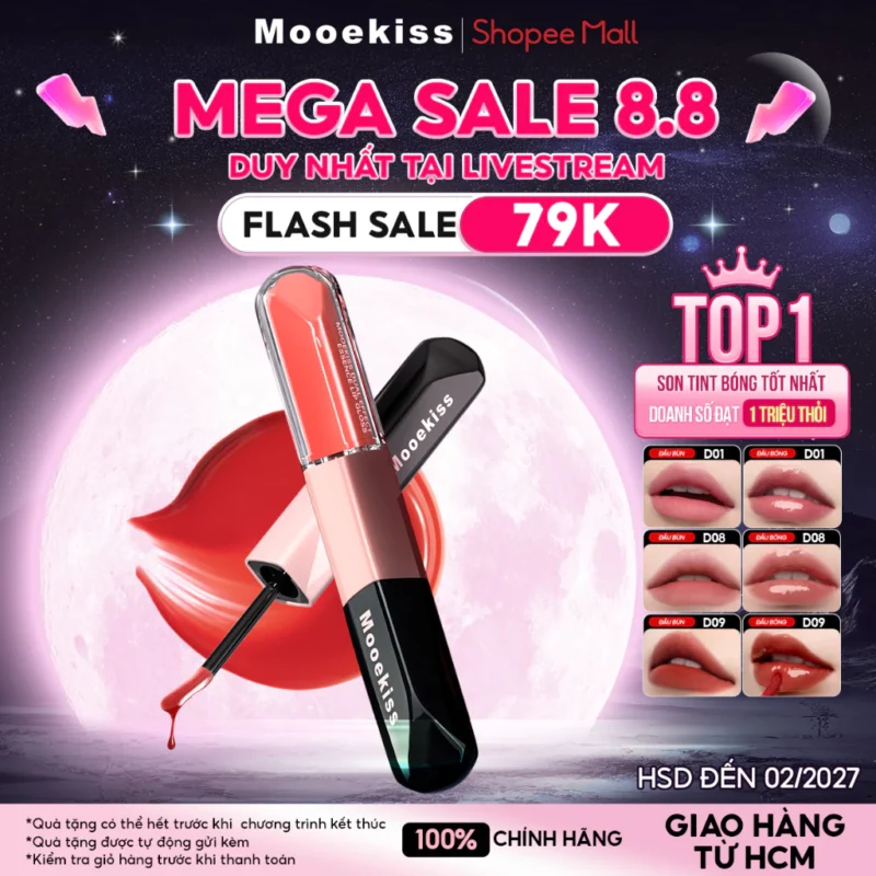 Son Hai Đầu Mooekiss Dưỡng Ẩm