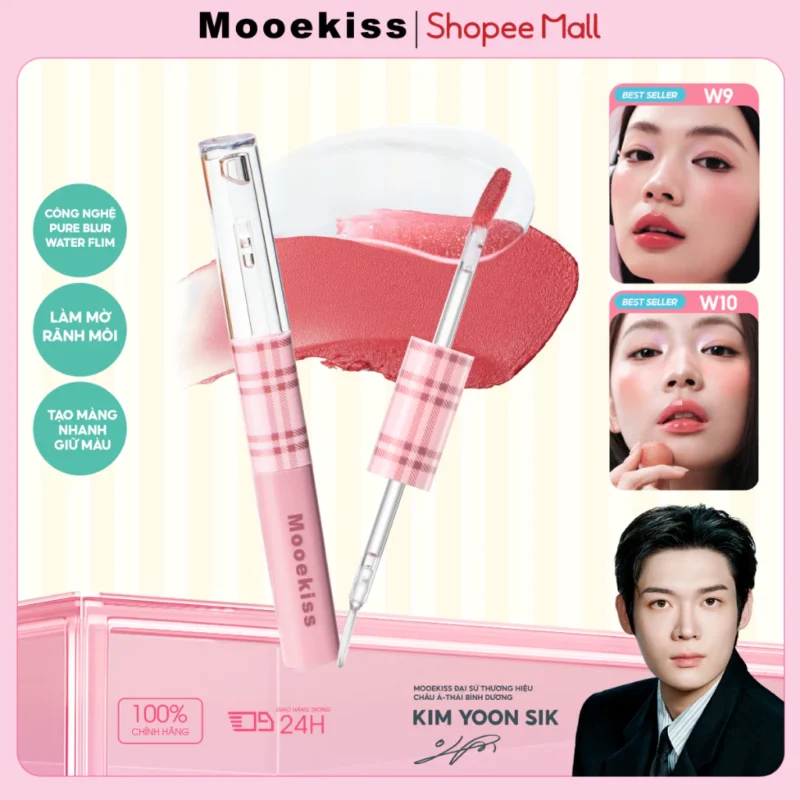 Son Hai Đầu Mooekiss Lip Gloss + Lip Mud