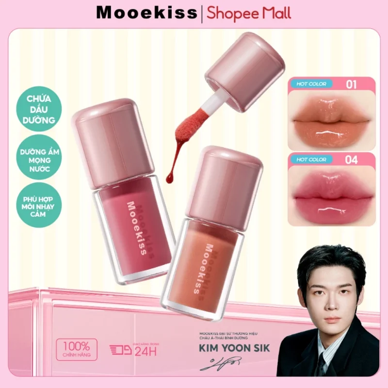 Son Tint Mooekiss Water Gloss Căng Bóng Môi